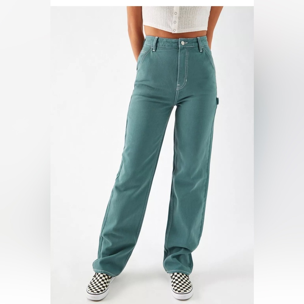 Teal Boyfriend Jeans